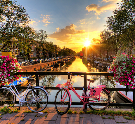 Sonnenaufgang in Amsterdam